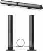 A soundbar and two tower speakers are displayed against a white background. Produktbild-Vorschau