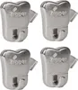 Four silver zipper hooks are arranged in a 2x2 grid against a white background. Podgląd zdjęcia produktu