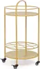 Carrello di servizio Burton Ø45 x 81 cm in metallo giallo Anteprima dell’immagine prodotto 1