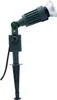 A green garden spotlight with a ground stake, shown against a white background. Produktbild-Vorschau