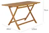 GARLAND® Gartentisch Bari 125x60x75 cm Teak Holz SVLK Produktbild-Vorschau 7