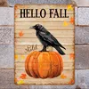 Rabe auf Kürbis - Hello Fall Metallschild XXL in 28x38 cm Produktbild-Vorschau 7