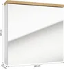Spiegelschaaf voor de badkamer, hangend, wit, glanzend, 60 Productafbeelding-voorbeeld 4