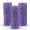 Rustikale Stumpenkerze 3er-Pack "Lila" vers. Farben/Größen Produktbild-Vorschau 1