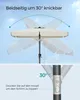 An illustration showing how a patio umbrella can be tilted. Produktbild-Vorschau