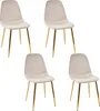 Chaise Pieds Dore - Lot De 4 Voir les images du produit 1