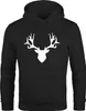 Hoodie Herren Hirsch Geweih Kapuzen-Pullover Pullover mit Produktbild-Vorschau 1