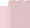 A close-up view of a pink scalloped edge of a shelf. Produktbild-Vorschau