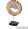 DOCHTMANN Specchio di design rotondo, legno, metallo Anteprima dell’immagine prodotto 2