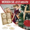 A family decorating a Christmas tree with straw ornaments. Produktbild-Vorschau