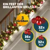 Christmas decorations on a staircase, with product information overlays. Náhled obrázku produktu