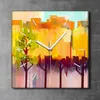 Coloray Uhr auf Leinwand 30x30 cm Wand Uhr Dekoration Produktbild-Vorschau 2