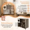 COSTWAY skříňka pro kočky 100x51x91 cm s 5 kovovými Náhled obrázku produktu 4