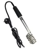A travel immersion heater with a black cord and plug, shown against a white background. Produktbild-Vorschau