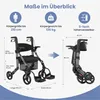ELONEO 2in1 Rollstuhl Rollator faltbar und leicht mit Sitz, Produktbild-Vorschau 7