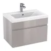 Waschtisch mit Unterschrank TRENT 60 cm Grau Hochglanz mit Produktbild-Vorschau 1