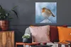MuchoWow® Poster Rotkehlchen - Winter - Blau 50x50 cm - Produktbild-Vorschau 2
