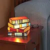 Gebeizte Lampe, Lampe für Gestapelte Bücher, Stained Produktbild-Vorschau 6