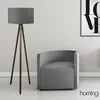 Opviq, Hochwertige Stehlampe, 140 cm, Grau, 100% MDF, Produktbild-Vorschau 1