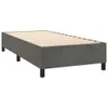 vidaXL Boxspringbett mit Matratze Dunkelgrau 90x190 cm Samt Produktbild-Vorschau 3