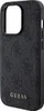 A black phone case with a textured surface and a gold logo. Produktbild-Vorschau