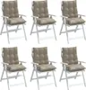 vidaXL Niedriglehner-Auflagen 6 Stk. Taupe Oxford-Gewebe Produktbild-Vorschau 3