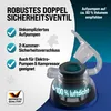 A close-up of a pool valve with text highlighting its features. Produktbild-Vorschau