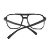 A pair of black eyeglasses shown from a top-down, slightly angled view. Náhled obrázku produktu
