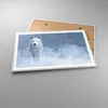 Gerahmtes Poster - Weißer Rahmen - Weiß Wolf Schnee - Produktbild-Vorschau 3