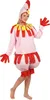 Costume divertente da pollo unisex rosa-rosso - taglia Anteprima dell’immagine prodotto 1