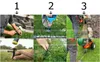 A collage of images showing the installation of a robotic lawnmower boundary wire. Anteprima dell’immagine prodotto