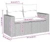 vidaXL Gartensofa mit Kissen 2-Sitzer Beige Poly Rattan Produktbild-Vorschau 8