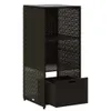 vidaXL Mobile da giardino nero 50x55x115 cm in poly rattan Anteprima dell’immagine prodotto 6