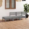 vidaXL 3-tlg. Garten-Lounge-Set Grau Massivholz Kiefer Produktbild-Vorschau 2