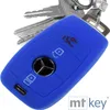 Auto Schlüssel Hülle Silikon Schutz Cover Blau kompatibel Produktbild-Vorschau 1