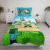 Copripiumino Minecraft verde - 140 x 200 cm - cotone Anteprima dell’immagine prodotto 2