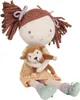 A stuffed doll holding a stuffed monkey. Produktbild-Vorschau