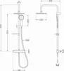 Mexen KX40 set doccia esterno con soffione e miscelatore Anteprima dell’immagine prodotto 2