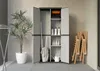 Armoire porte-balais en résine 2 portes, étagères réglables Voir les images du produit 2