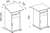 VCM Holz mobiles Rednerpult | Maße ca. H. 109 bis 120 cm x Produktbild-Vorschau 2
