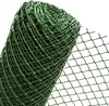 A roll of green plastic mesh fencing on a white background. Produktbild-Vorschau
