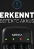 ABSINA Akku Ladegerät Set X4 für AA, AAA & 9V - Produktbild-Vorschau 4