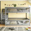 Flieks Etagenbett 140x200cm mit Schubladen und Treppe, Produktbild-Vorschau 2