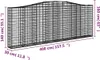 vidaXL Gabionen mit Hochbogen 5 Stk. 400x30x140/160cm Produktbild-Vorschau 6