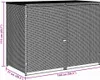 vidaXL Mülltonnenbox für 2 Tonnen Poly Rattan Anthrazit Produktbild-Vorschau 7
