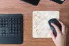MuchoWow® Mauspad Mousepad Marmor - Weiß - Gold - Abstrakt Produktbild-Vorschau 4