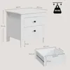 Mesa de noche moderna HOMCOM con 2 cajones, mesa auxiliar, Vista previa de la imagen del producto 3