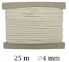 25 m Docht / Lampendocht / Baumwolldocht / Runddocht 4 mm geflochten Infobild Anteprima dell’immagine prodotto