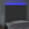 vidaXL LED Kopfteil Dunkelgrau 100x7x118/128 cm Samt -  Produktbild-Vorschau 4
