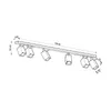 Lampa sufitowa MERIDA 6L Czarny Sollux Lighting SL.0460 Podgląd zdjęcia produktu 4